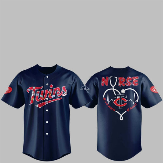 2025 Twins Nurses Appreciation Blue Jersey - Grishko.com T-Shirts, Hoodie, Sweatshirt | WearSparks.com (Image 1)