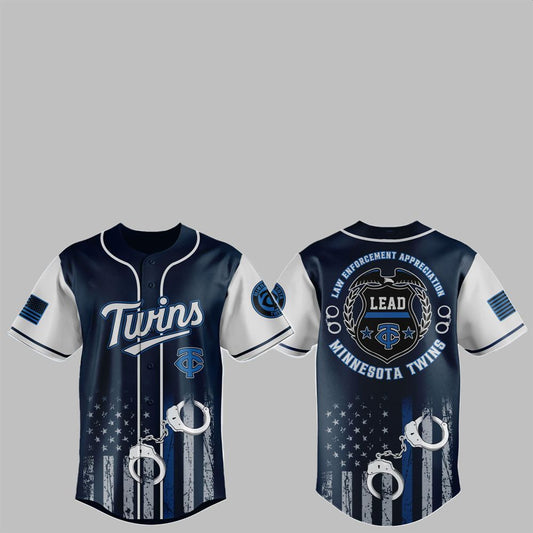 2025 Twins x Law Enforcement Appreciation Day Jersey - Grishko.com T-Shirts, Hoodie, Sweatshirt | WearSparks.com (Image 1)