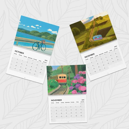 2025 Wall Calendar Landscapes Inspired By Studio Ghibli Colors - Yearly Desk Calendar T-Shirts, Hoodie, Sweatshirt
