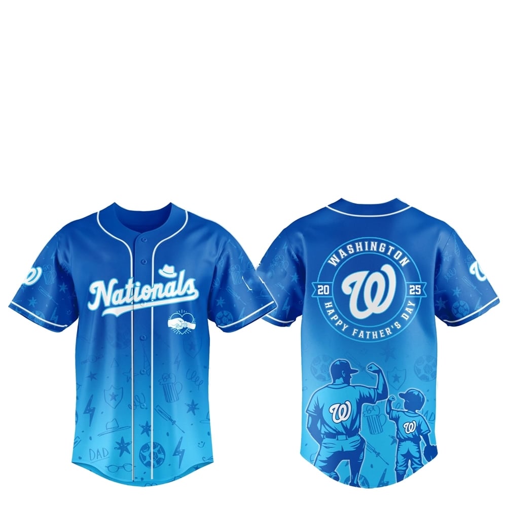 2025 Washington Nationals Happy Father Day Baseball Jersey Combo - Grishko.com T-Shirts, Hoodie, Sweatshirt (Image 1)