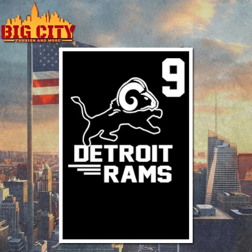 2026 Detroit Rams Number 9 shirt
