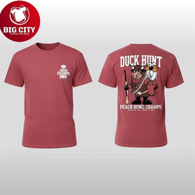 2026 Duck Hunt Peach Bowl Champions Two Sided Shirt