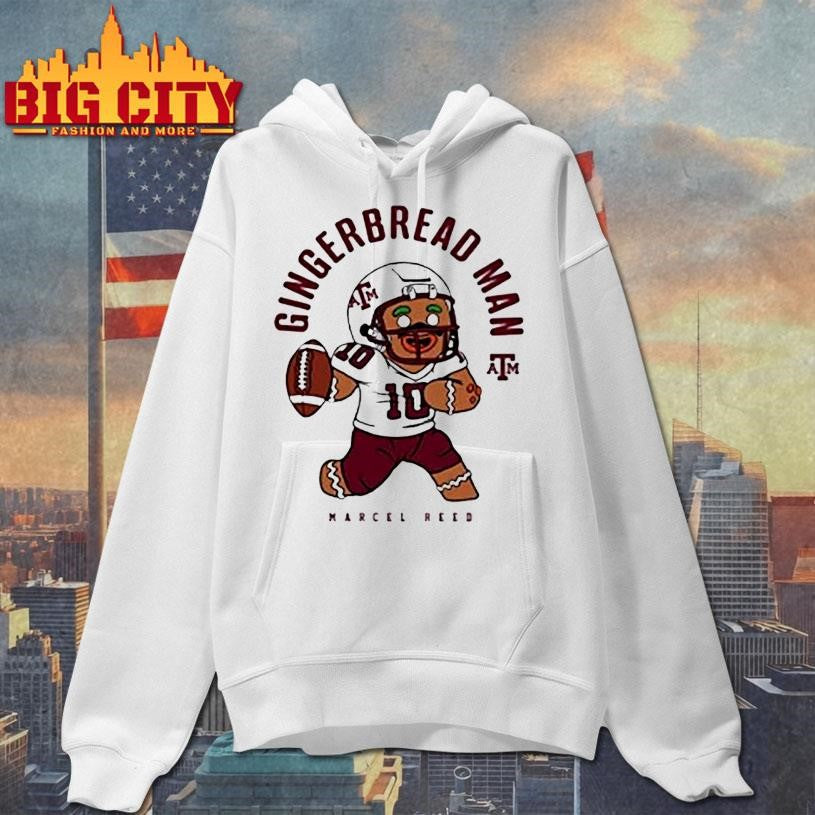 2026 Gingerbread Man Marcel Reed Texas Am Ncaa Football Shirt