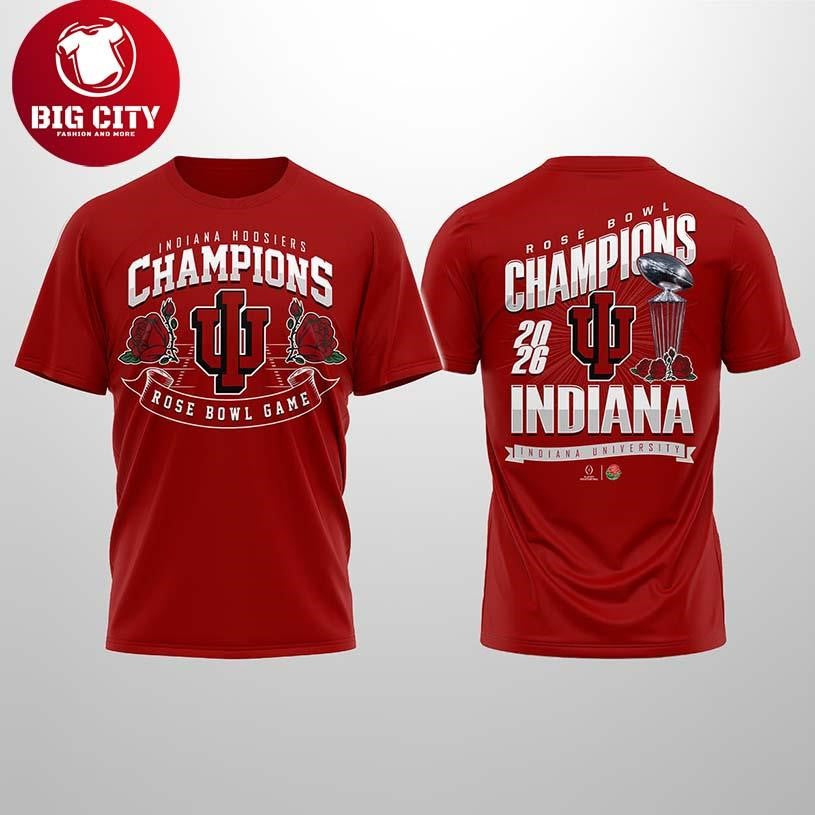 2026 Hoosiers Rose Bowl Champions Two Sided Shirt