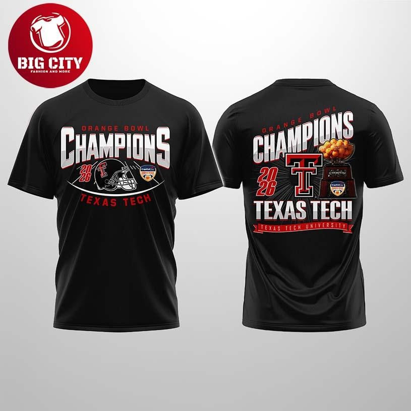 2026 Texas Tech Orange Bowl Champions Two Sided Shirt
