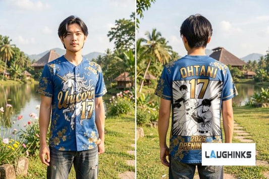 2026 Opening Day Unicorn 17 Shohei Ohtani Dodgers Cherry Blosssom AOP Baseball Jersey