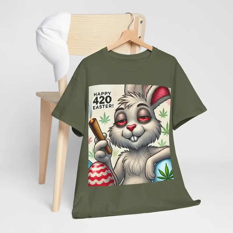 Funny 420 Easter Skip The Hunt Smoke The Blunt Shirt, Bunny Happy Easter Day 4/20, Easter Humor Shirt, Happy Easter Day...