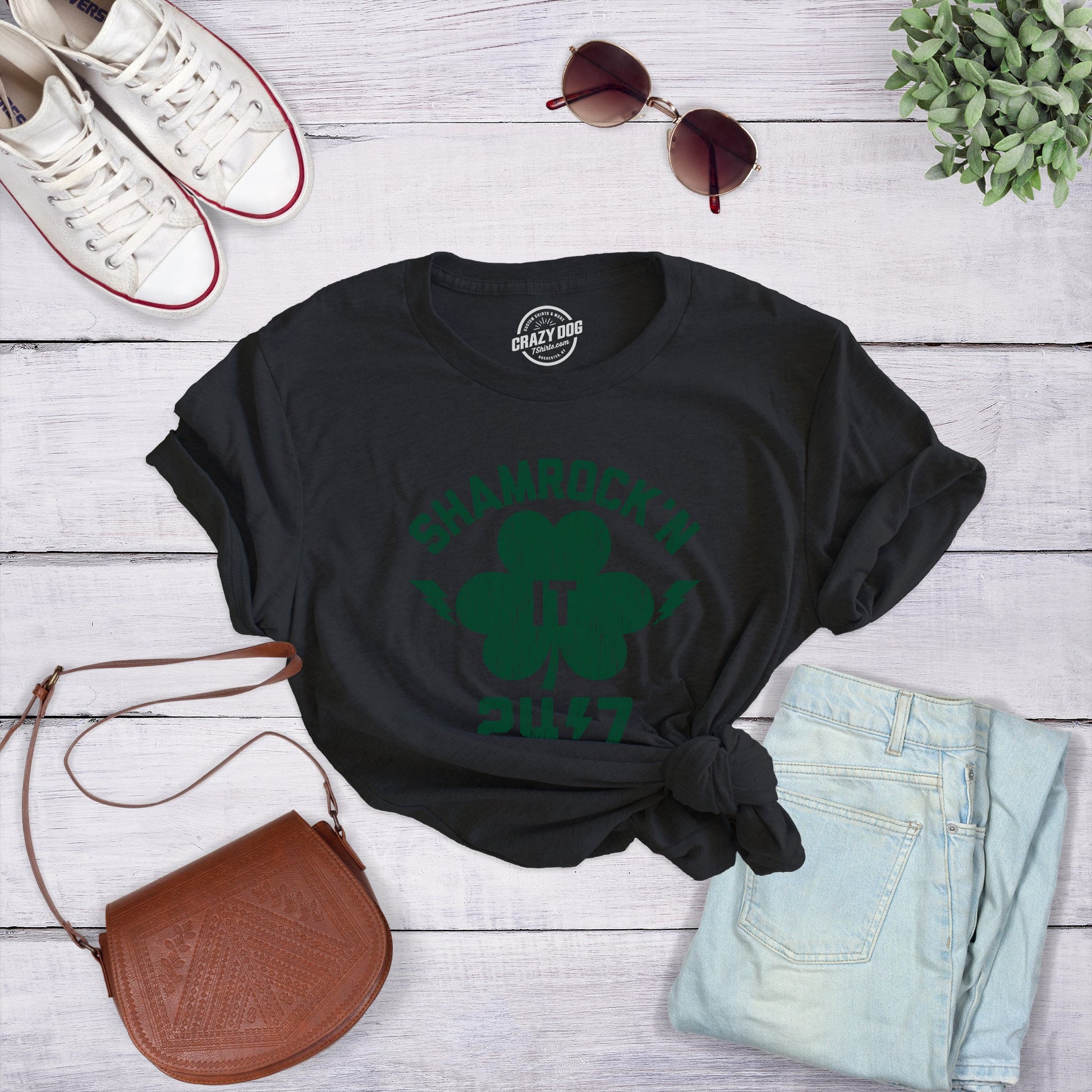 Shamrock'n It 24/7 Women's T Shirt Hoodie, Sweatshirt | WearSparks.com (Image 3)