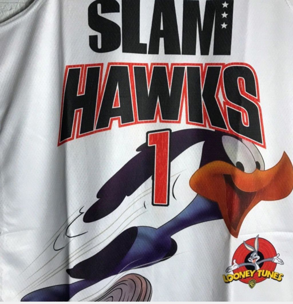 #1 ball slam hawks jersey white Style 2