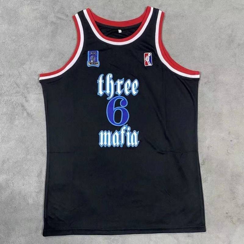 #6 pat three mafia jersey black Style 9