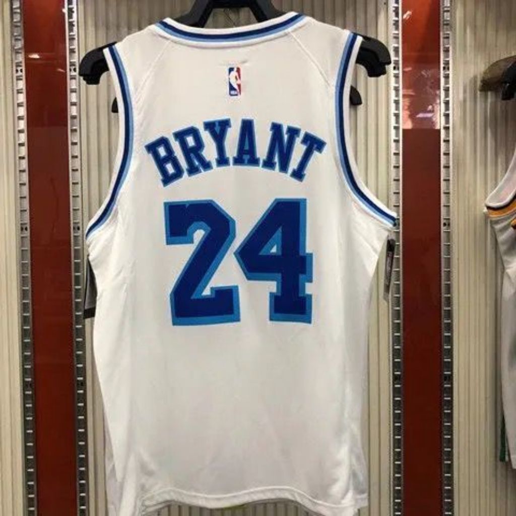 24 bryant lakers crenshaw jersey white Style 1