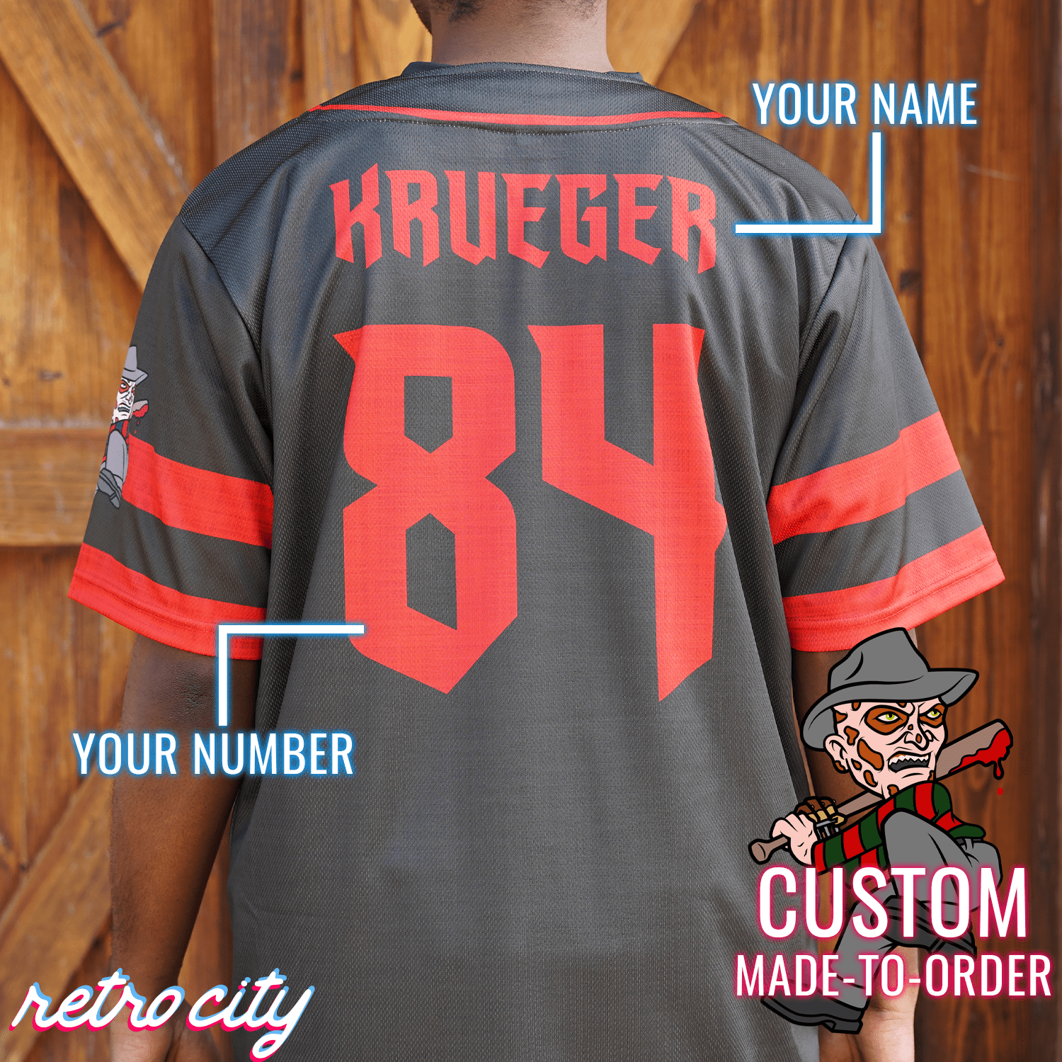 Freddy Slasher Series Full-Button Baseball Jersey