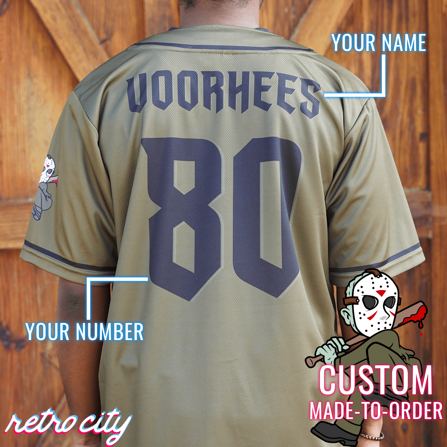 Jason Slasher Series Full-Button Baseball Jersey