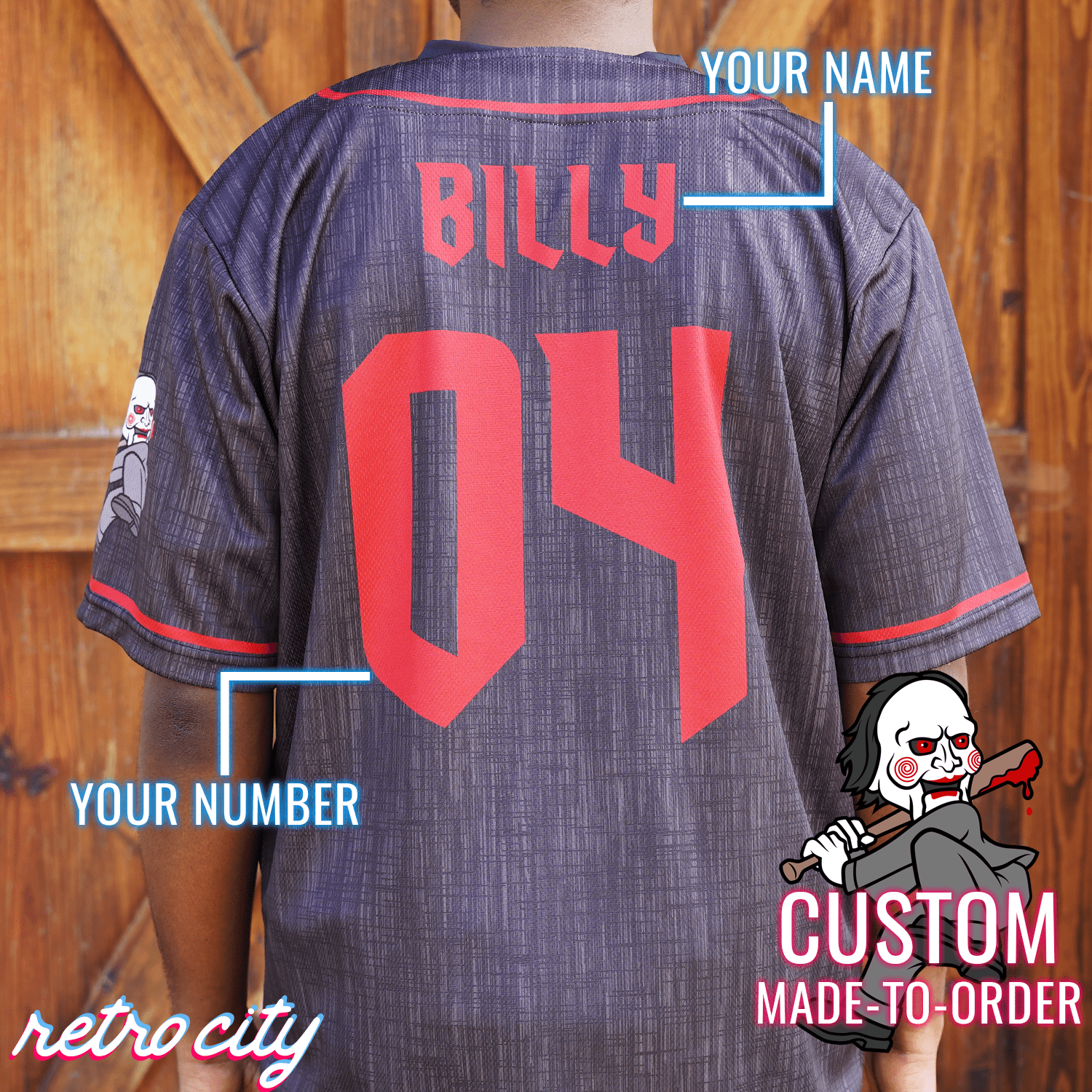 Billy Slasher Series Full-Button Baseball Jersey