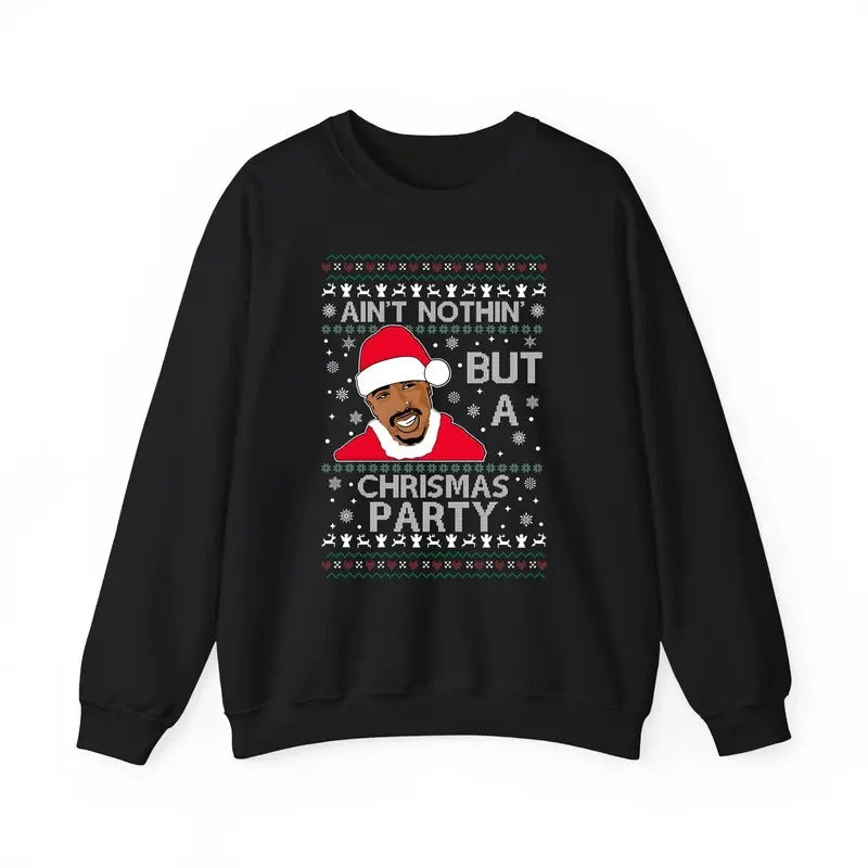 2Pac Christmas Sweatshirt, 2PAC Rapper Sweatshirt, Hip Hop Legends and Pioneers Tee, Gift For Fan, 90s Hip Hop Hoodie