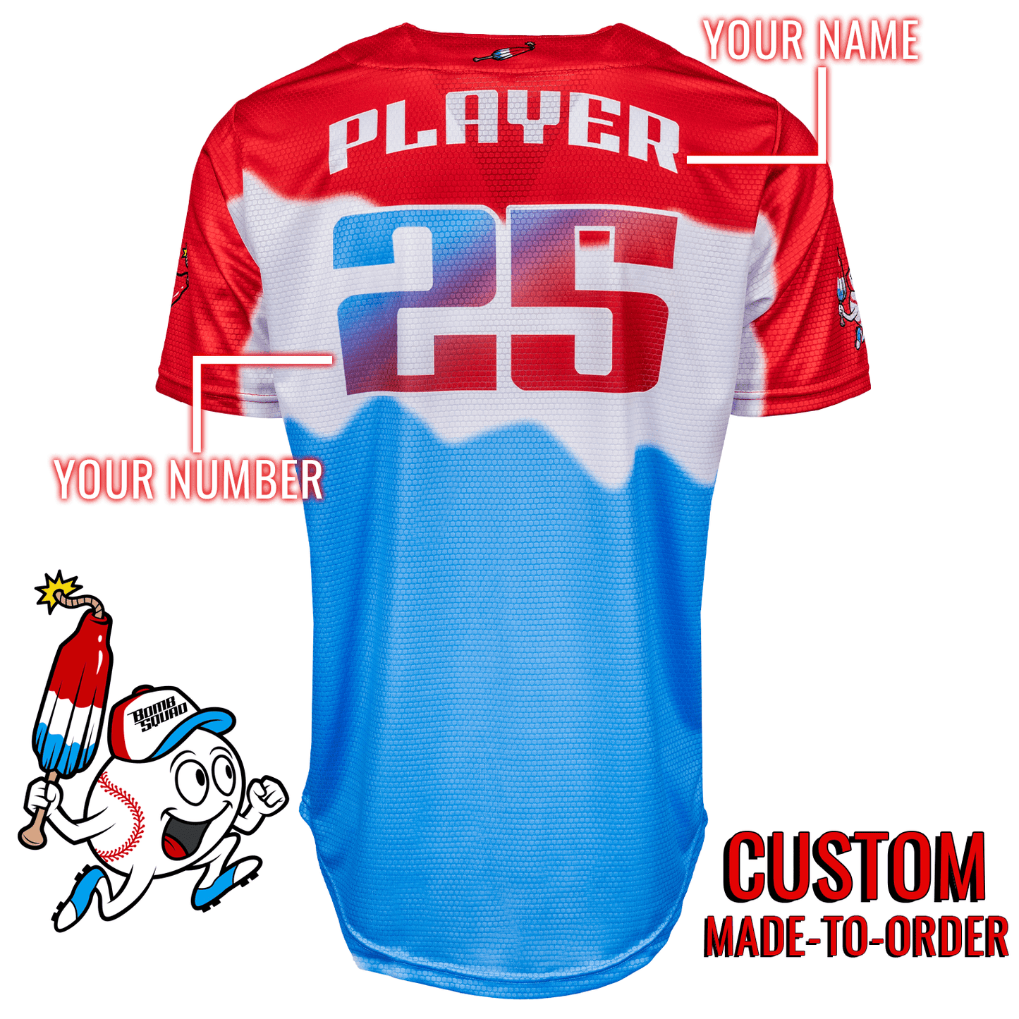 Bomb Squad Pop Lifestyle Baseball Jersey *CUSTOM*