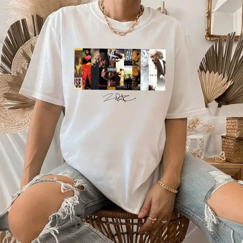 2pac Albums Shirt, Shakur Shirt, 2pac Rap Legends Tee, Hip Hop 90s Legends Sweatshirt, Unisex Sweater Pullover Tee Hoodie