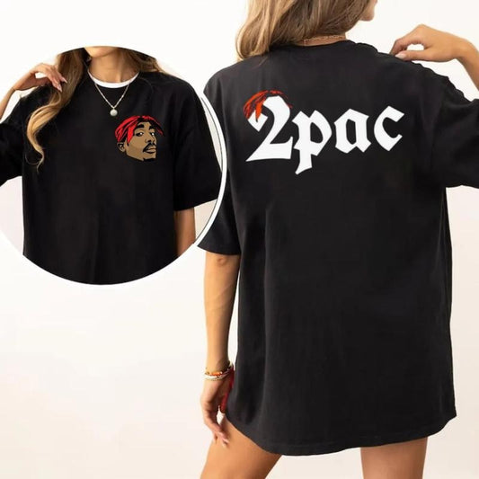 2pac Two Sided Rapper Tee, Hip Hop Rapper Shirt, Tupac Legends Hip Hop Shirt, Gift For Fan, Unisex Short Sleeve Tee...