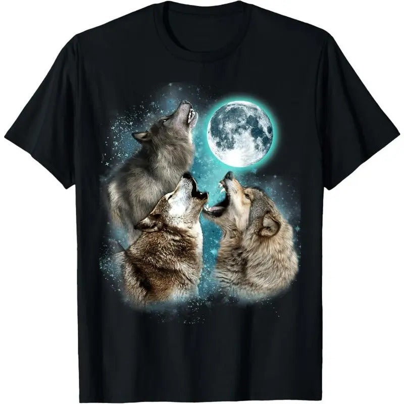 3 Wolf Moon Howling Wolf Head Funny Wolves For Men Women T-Shirt Hoodie, Sweatshirt | WearSparks.com