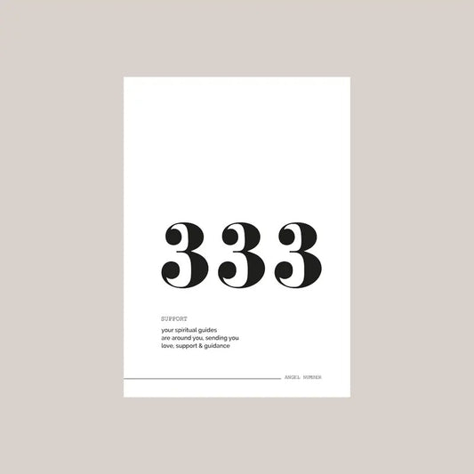 333 Angel Number Print Wall Art, Manifestation Energy Spiritual Poster, Angel Number Poster, Gifts For Women Wall Art,...