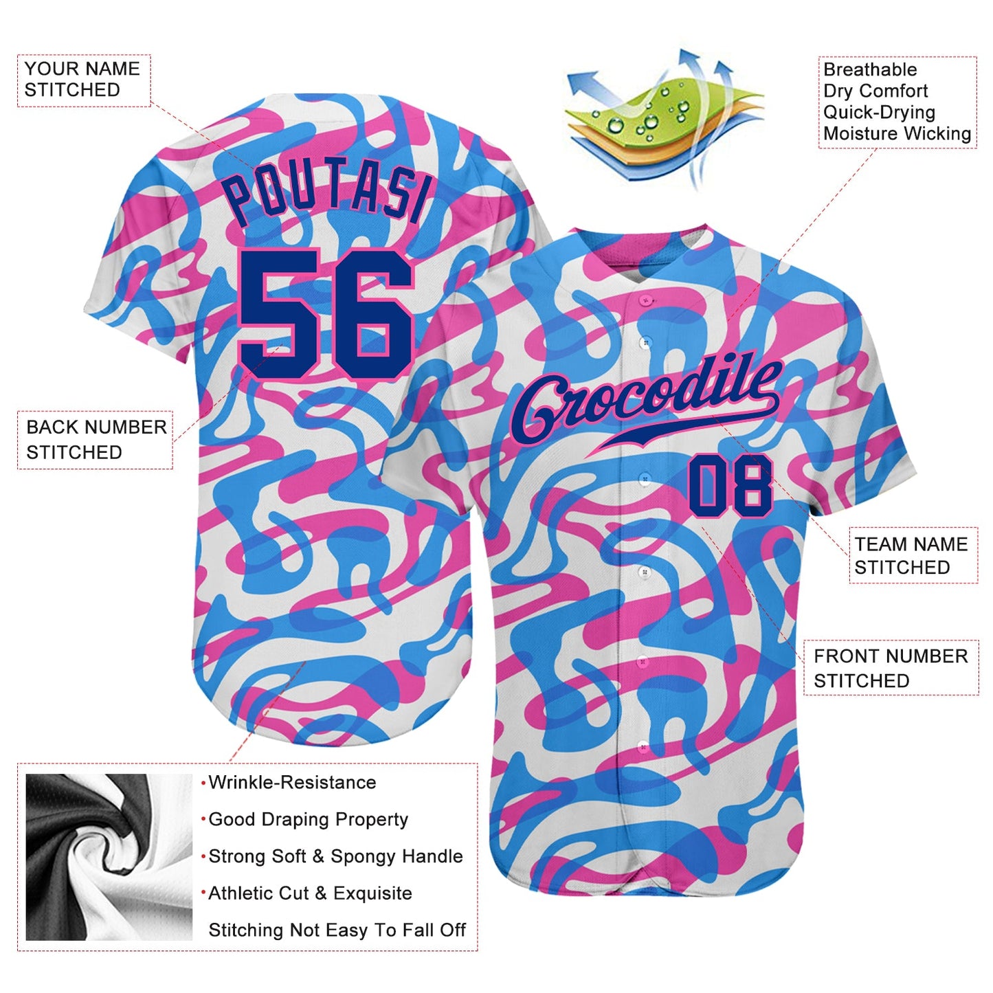 Custom 3D Pattern Design Music Festival Authentic Baseball Jersey T-Shirts, Hoodie, Sweatshirt | WearSparks.com (Image 3)