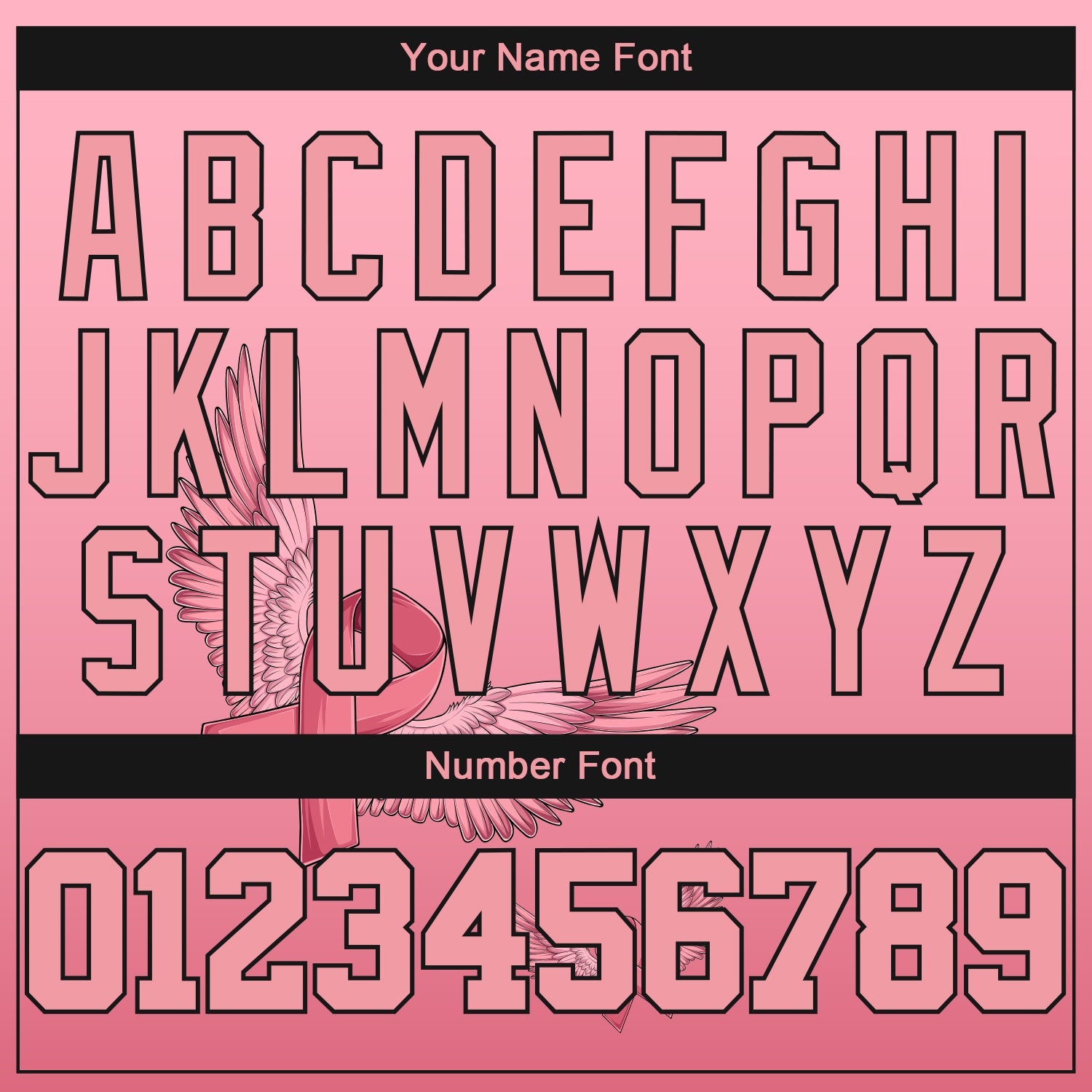 Custom 3D Pink Ribbon With Angel Wings Breast Cancer Awareness Month Women Health Care Support Authentic... (Image 5)