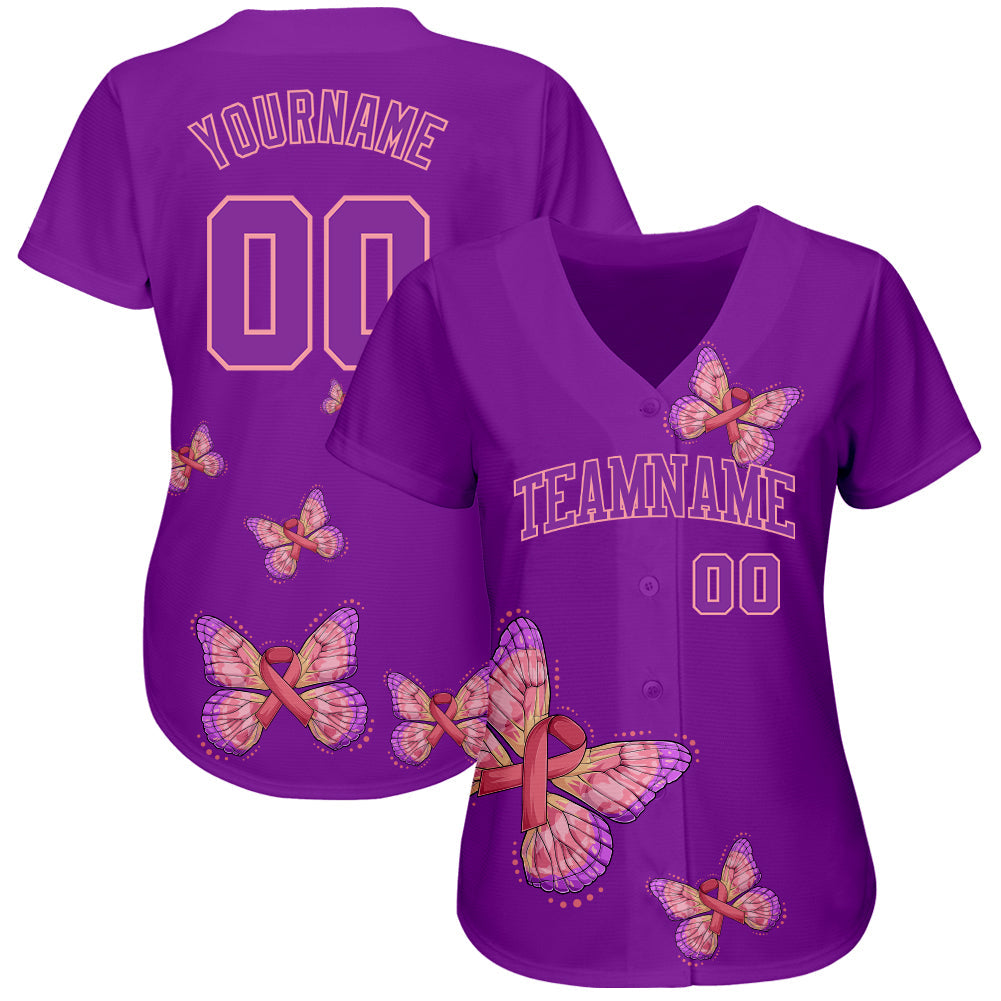 Custom 3D Pink Ribbon With Butterfly Wings Breast Cancer Awareness Month Women Health Care Support Authentic... (Image 2)