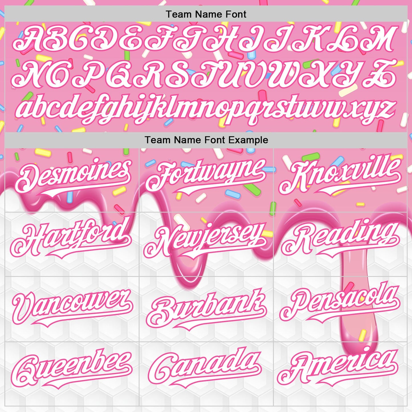 Custom Pink White Foodie Dripping Ice Cream Authentic Baseball Jersey