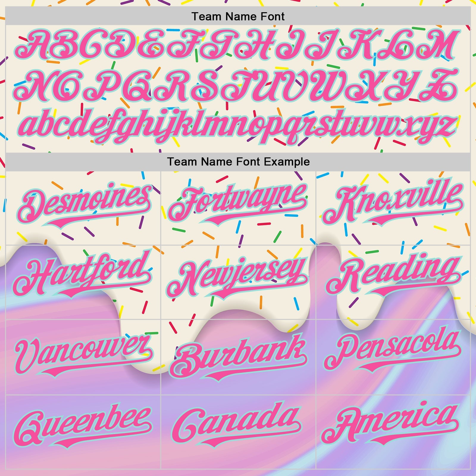 Custom Cream Pink-Ice Blue Foodie Dripping Ice Cream Authentic Baseball Jersey