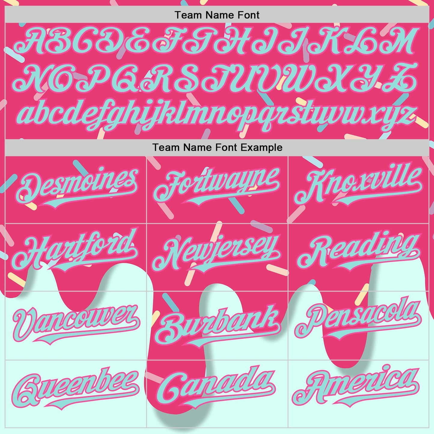 Custom Pink Ice Blue Foodie Dripping Ice Cream Authentic Baseball Jersey
