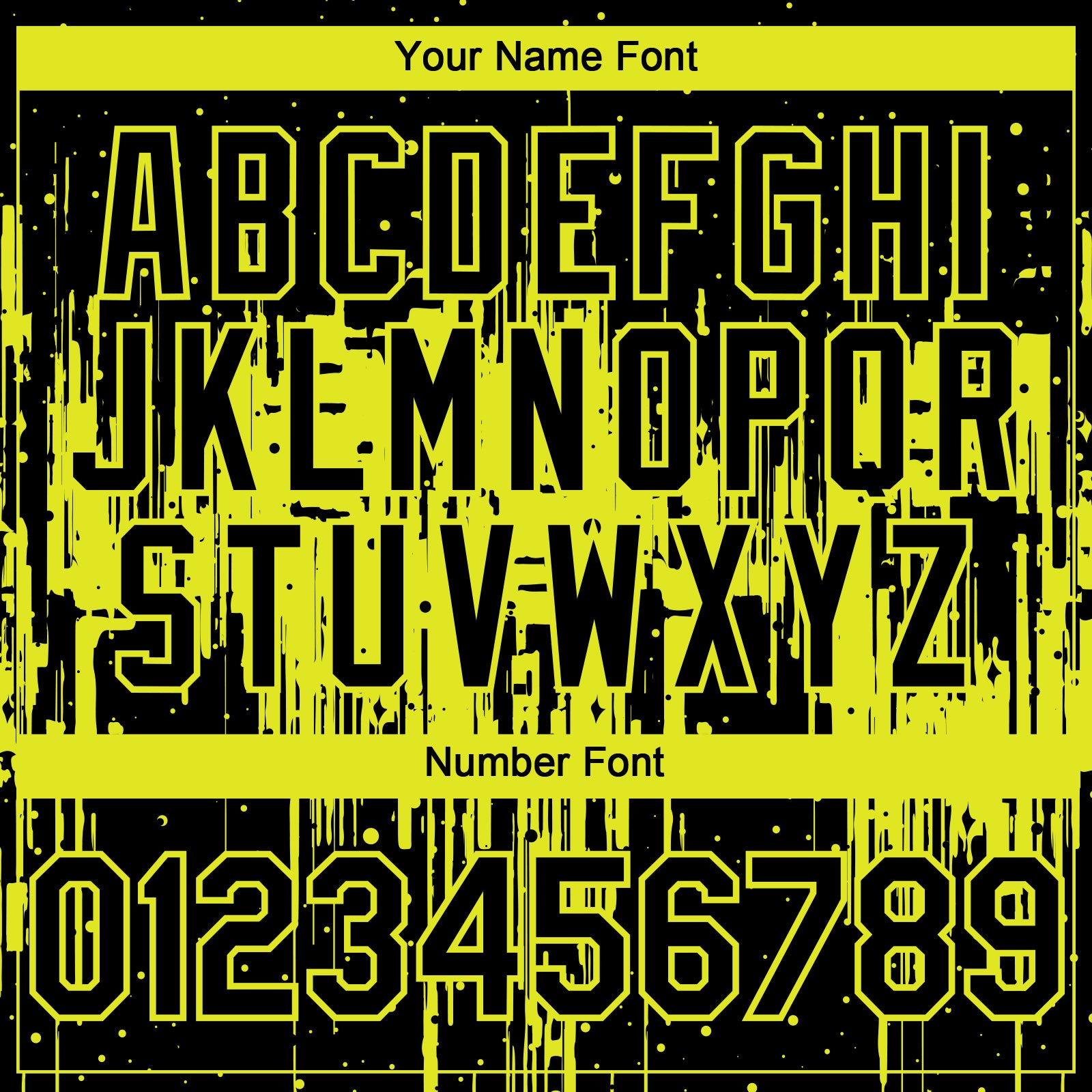 Custom Black Neon Yellow Dripping Splatter Paint Authentic Baseball Jersey