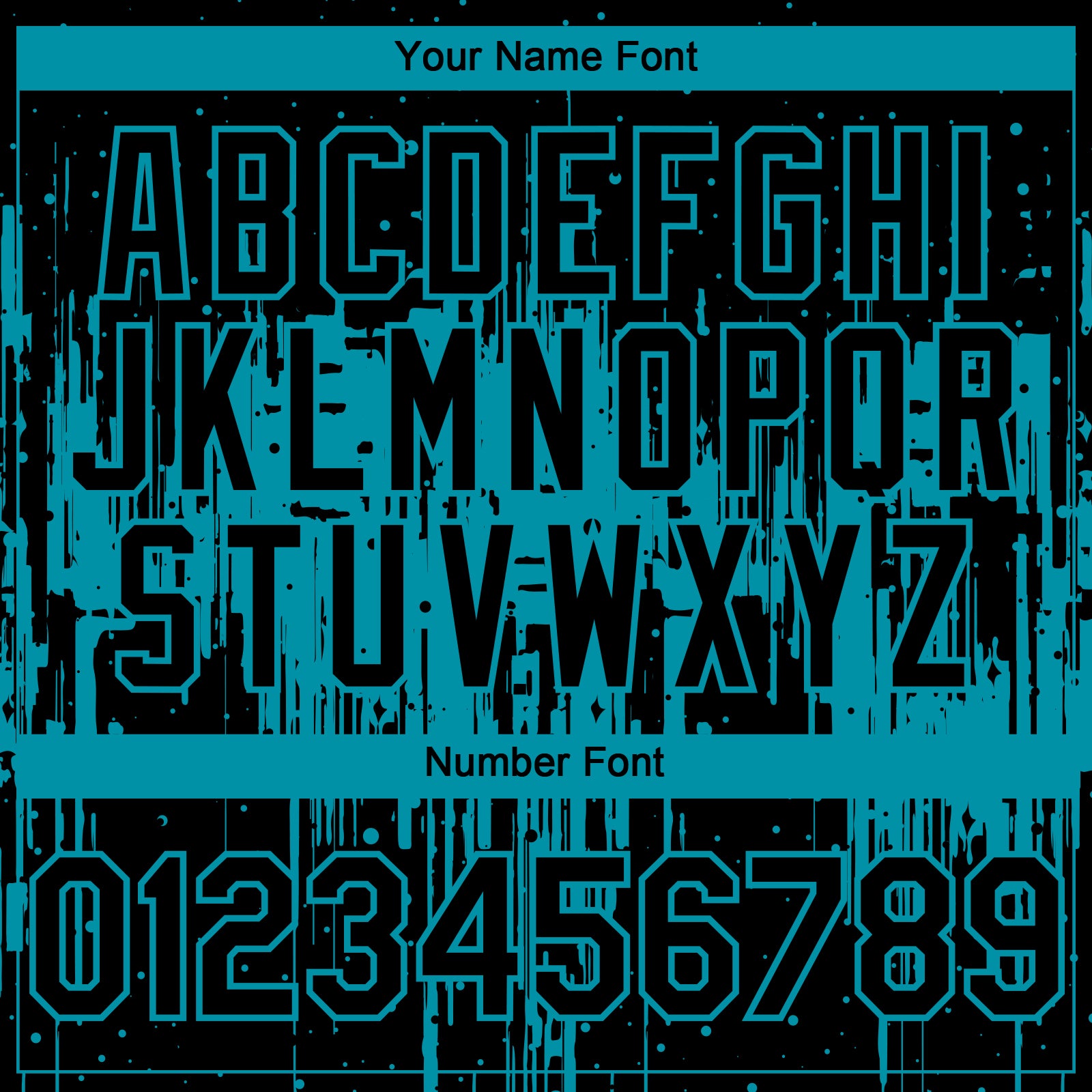 Custom Black Teal Dripping Splatter Paint Authentic Baseball Jersey