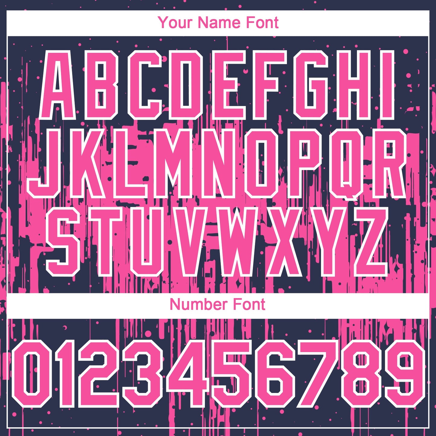 Custom Navy Pink-White Dripping Splatter Paint Authentic Baseball Jersey