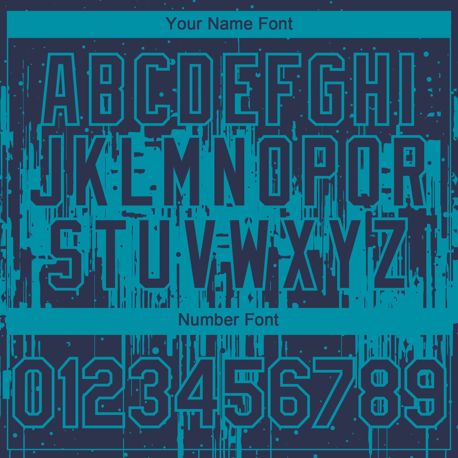Custom Navy Teal Dripping Splatter Paint Authentic Baseball Jersey