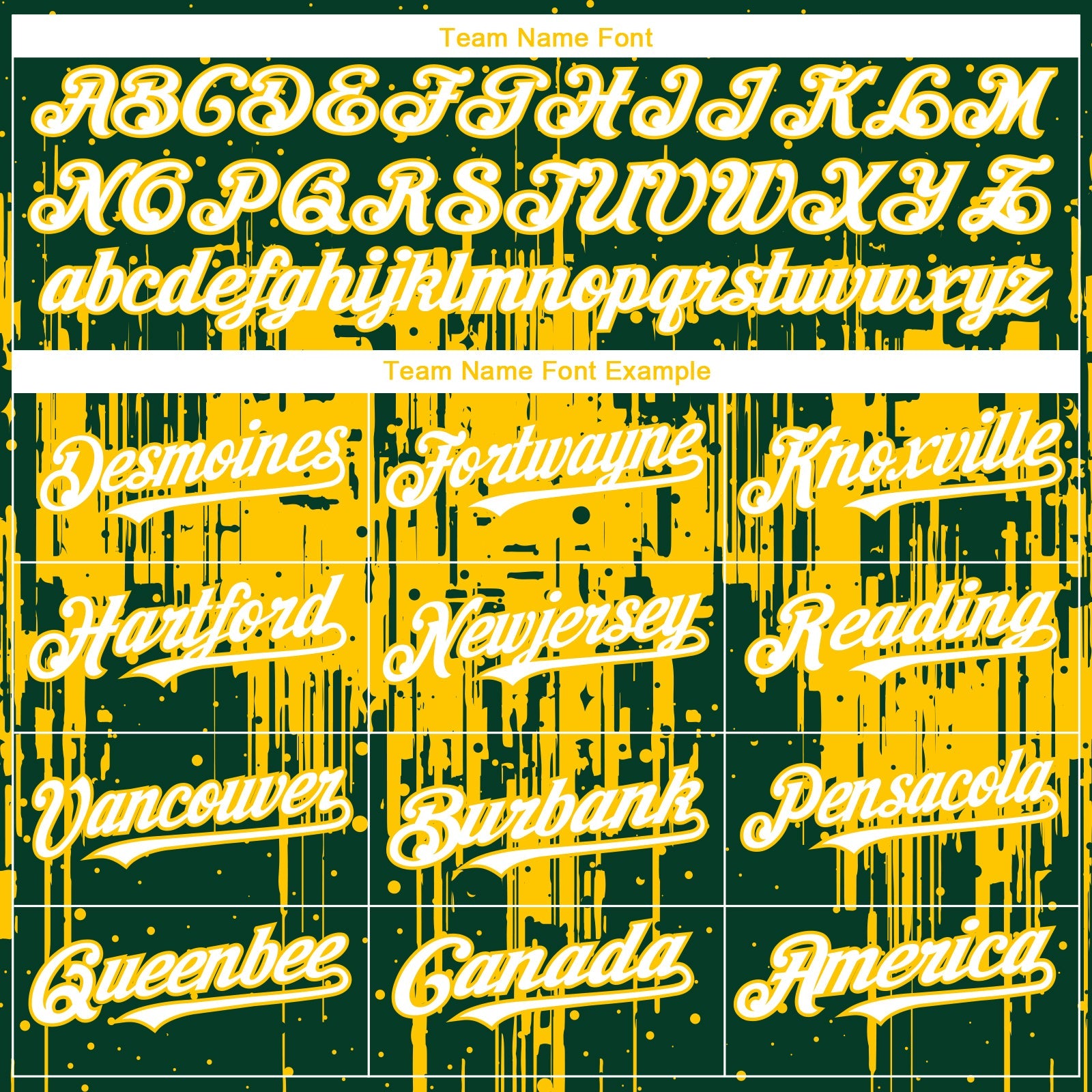 Custom Green White-Yellow Dripping Splatter Paint Authentic Baseball Jersey