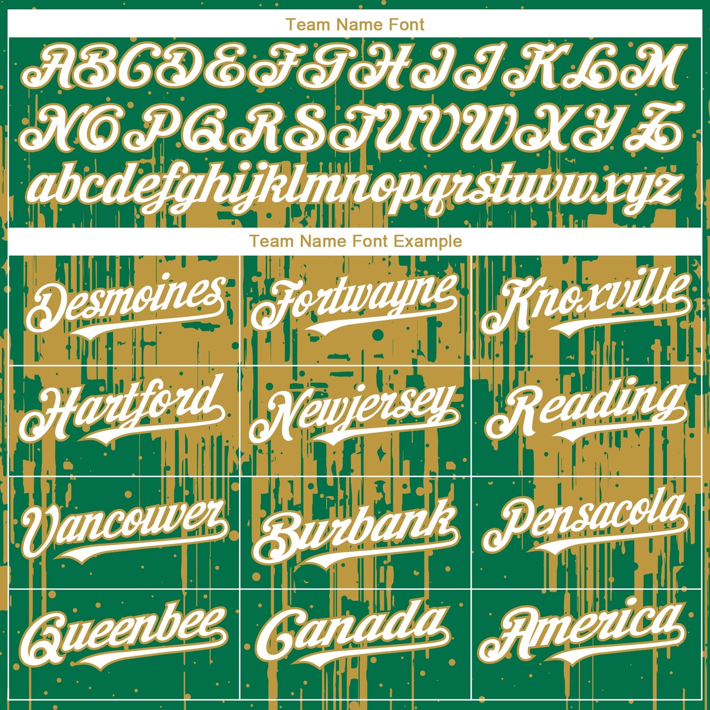 Custom Kelly Green White-Old Gold Dripping Splatter Paint Authentic Baseball Jersey