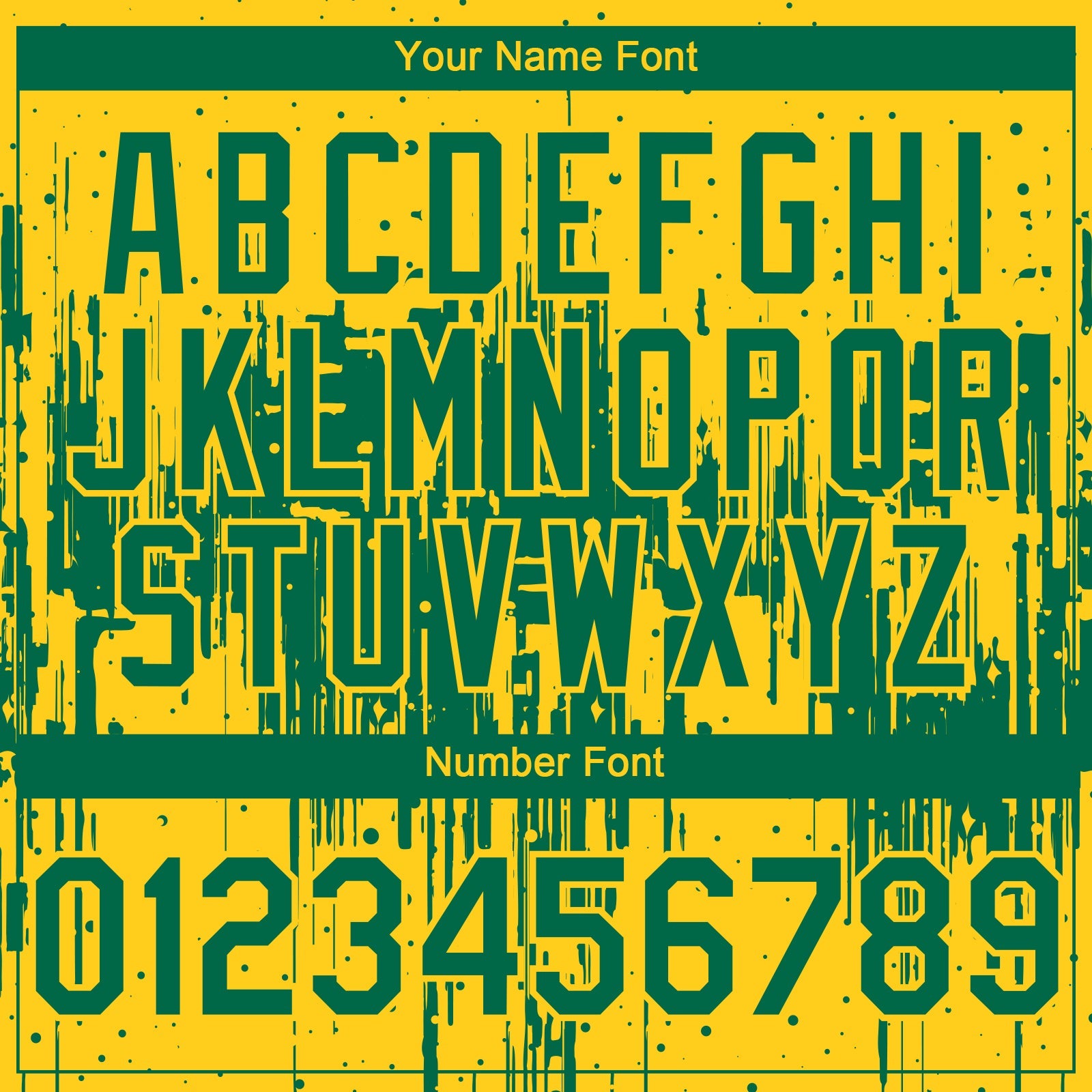 Custom Yellow Kelly Green Dripping Splatter Paint Authentic Baseball Jersey