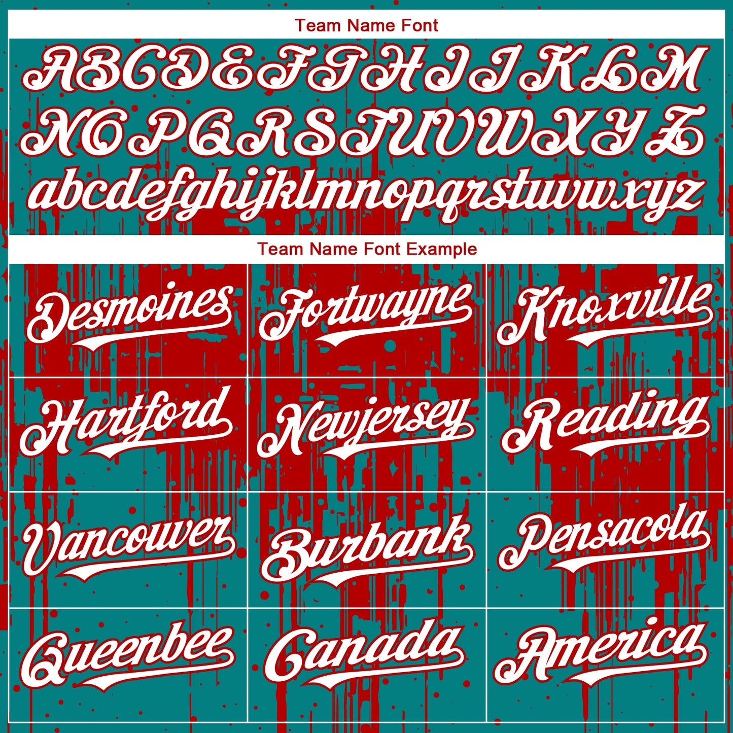 Custom Teal White-Red Dripping Splatter Paint Authentic Baseball Jersey