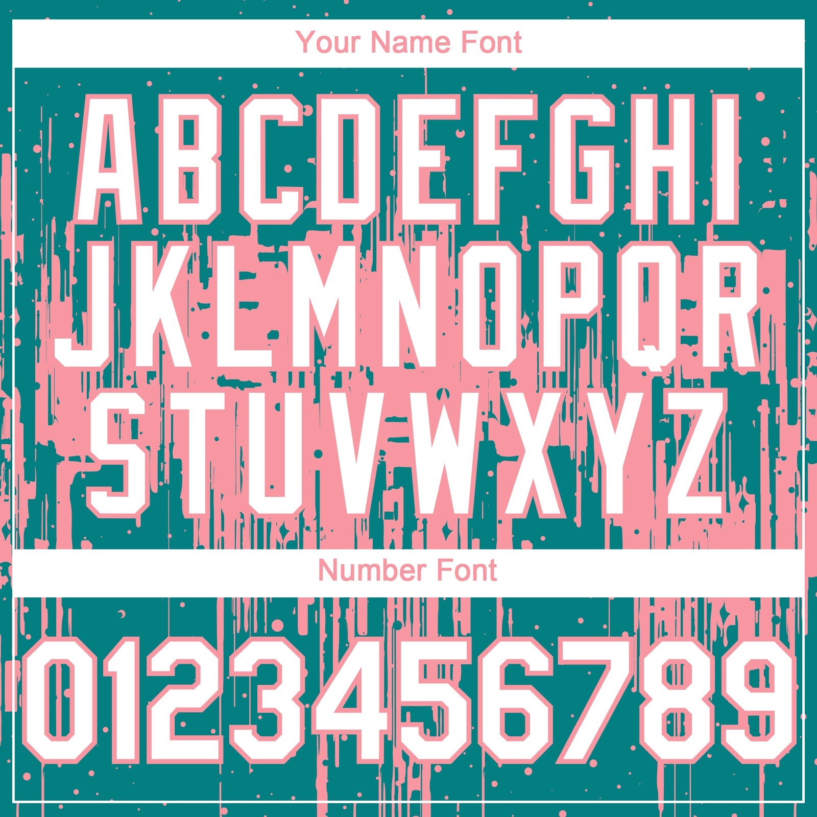 Custom Teal White-Medium Pink Dripping Splatter Paint Authentic Baseball Jersey