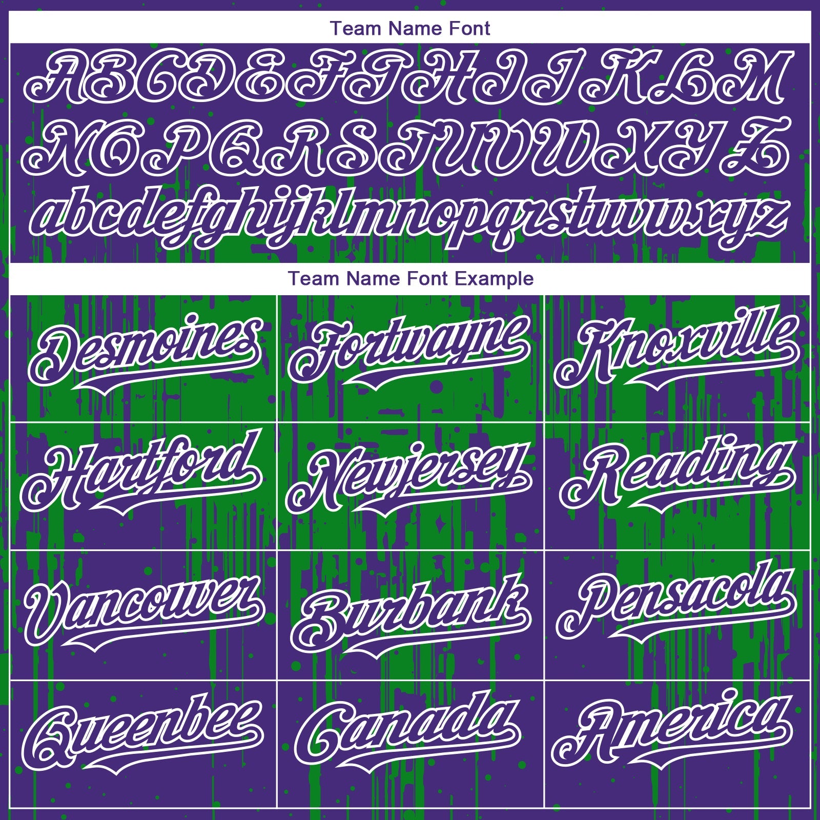 Custom Purple White-Grass Green Dripping Splatter Paint Authentic Baseball Jersey