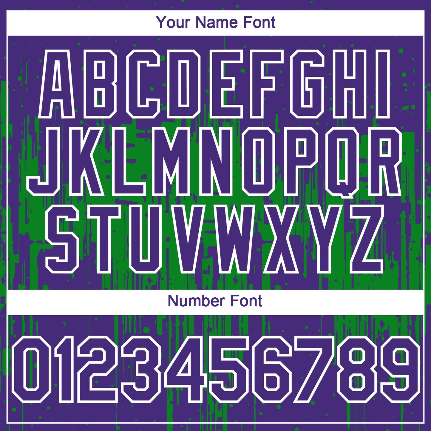Custom Purple White-Grass Green Dripping Splatter Paint Authentic Baseball Jersey
