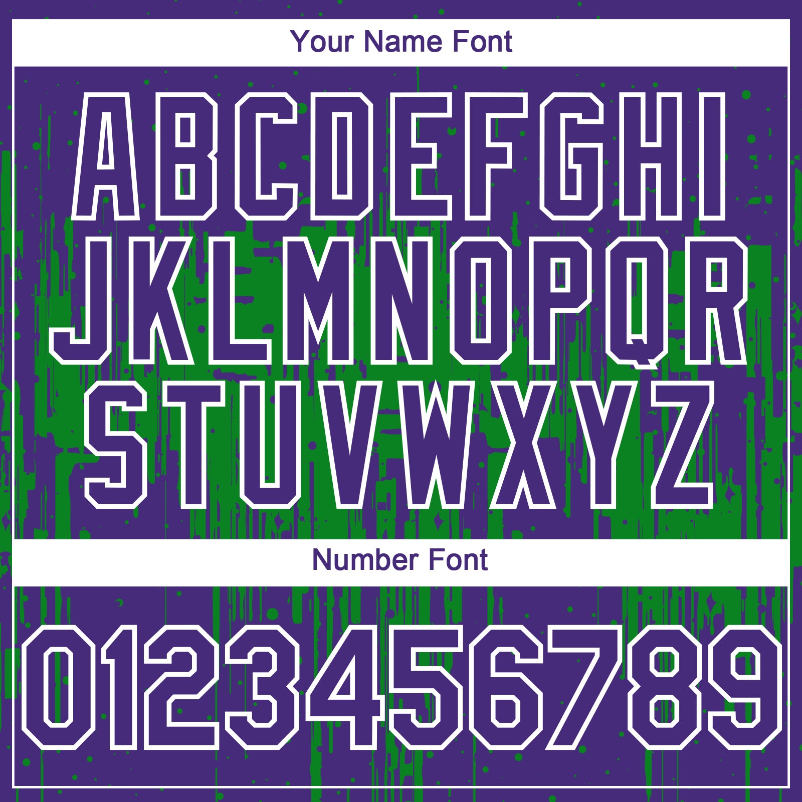 Custom Purple White-Grass Green Dripping Splatter Paint Authentic Baseball Jersey