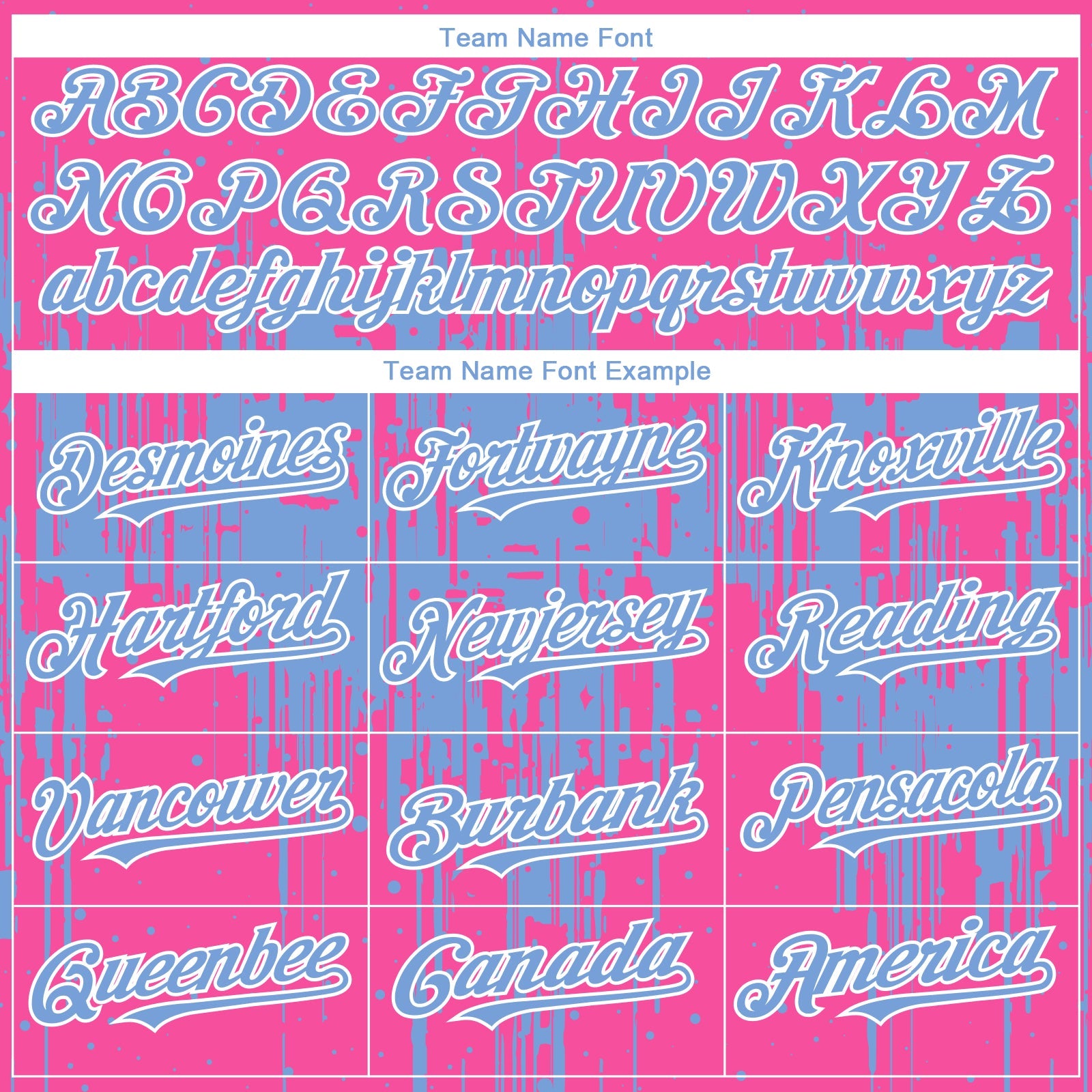 Custom Pink Light Blue-White Dripping Splatter Paint Authentic Baseball Jersey
