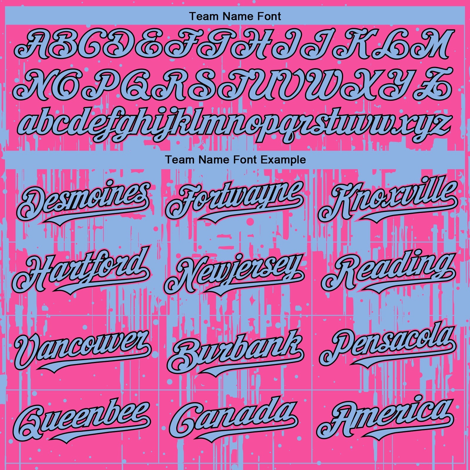 Custom Pink Light Blue-Black Dripping Splatter Paint Authentic Baseball Jersey
