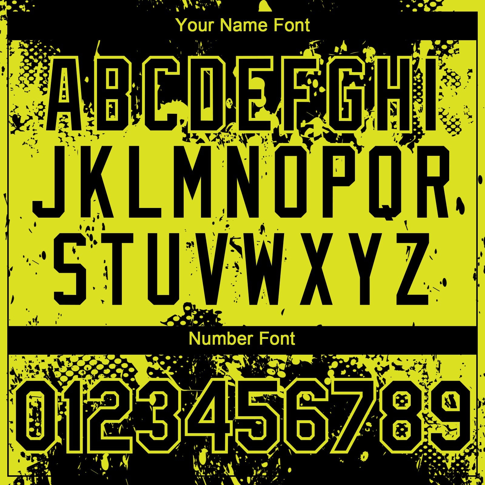 Custom Black Neon Yellow Abstract Splatter Grunge Paint Authentic Baseball Jersey