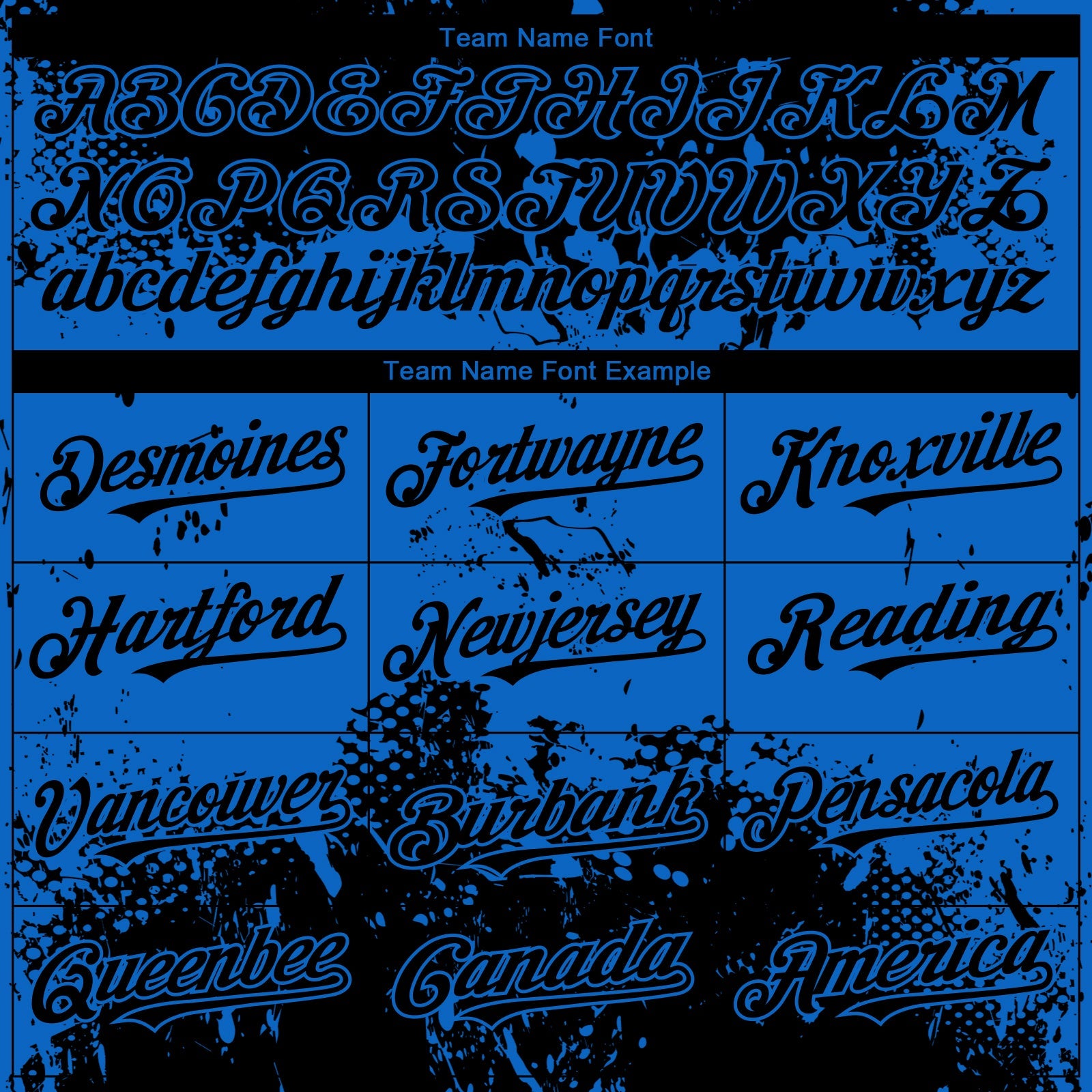 Custom Black Blue Abstract Splatter Grunge Paint Authentic Baseball Jersey