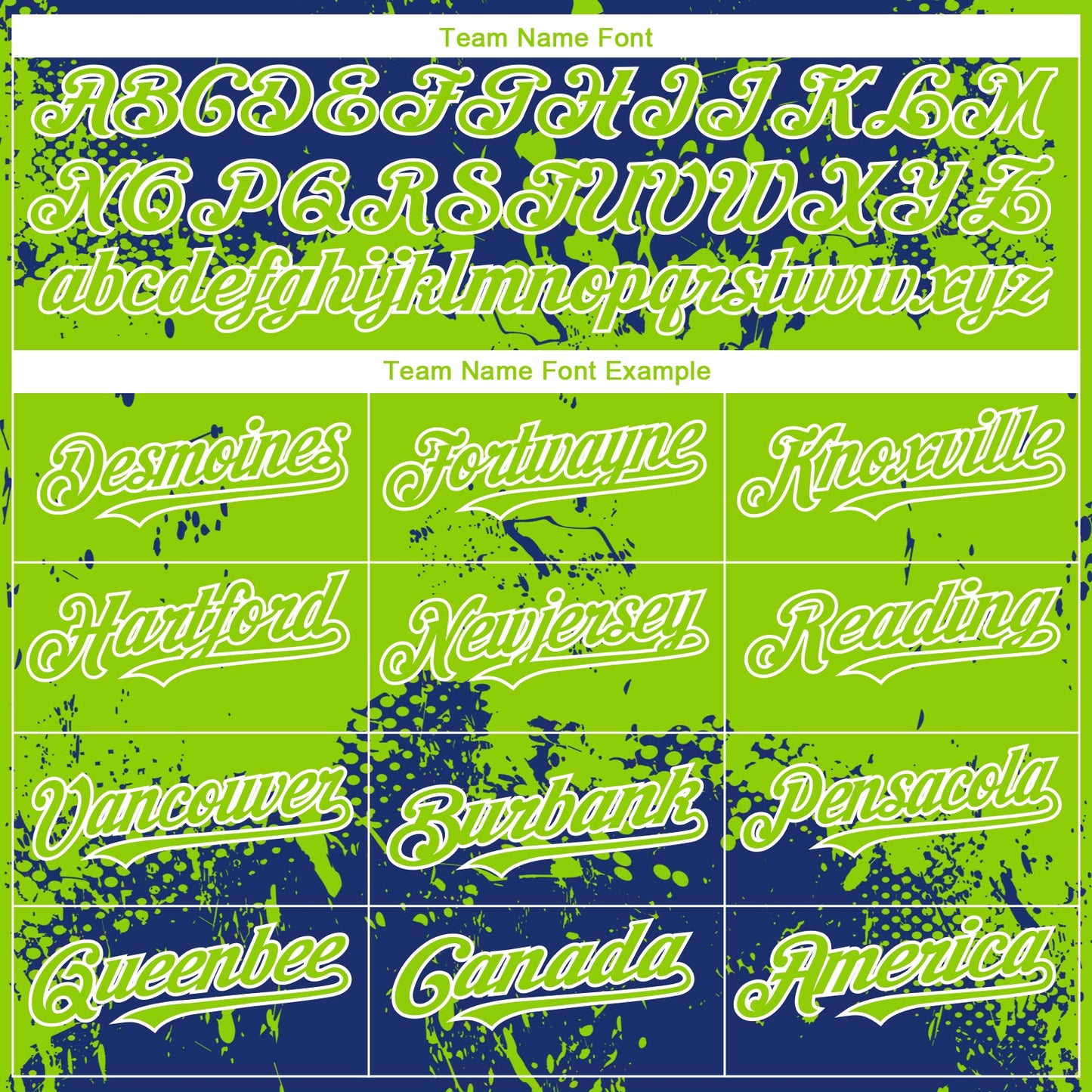 Custom Royal Neon Green-White Abstract Splatter Grunge Paint Authentic Baseball Jersey