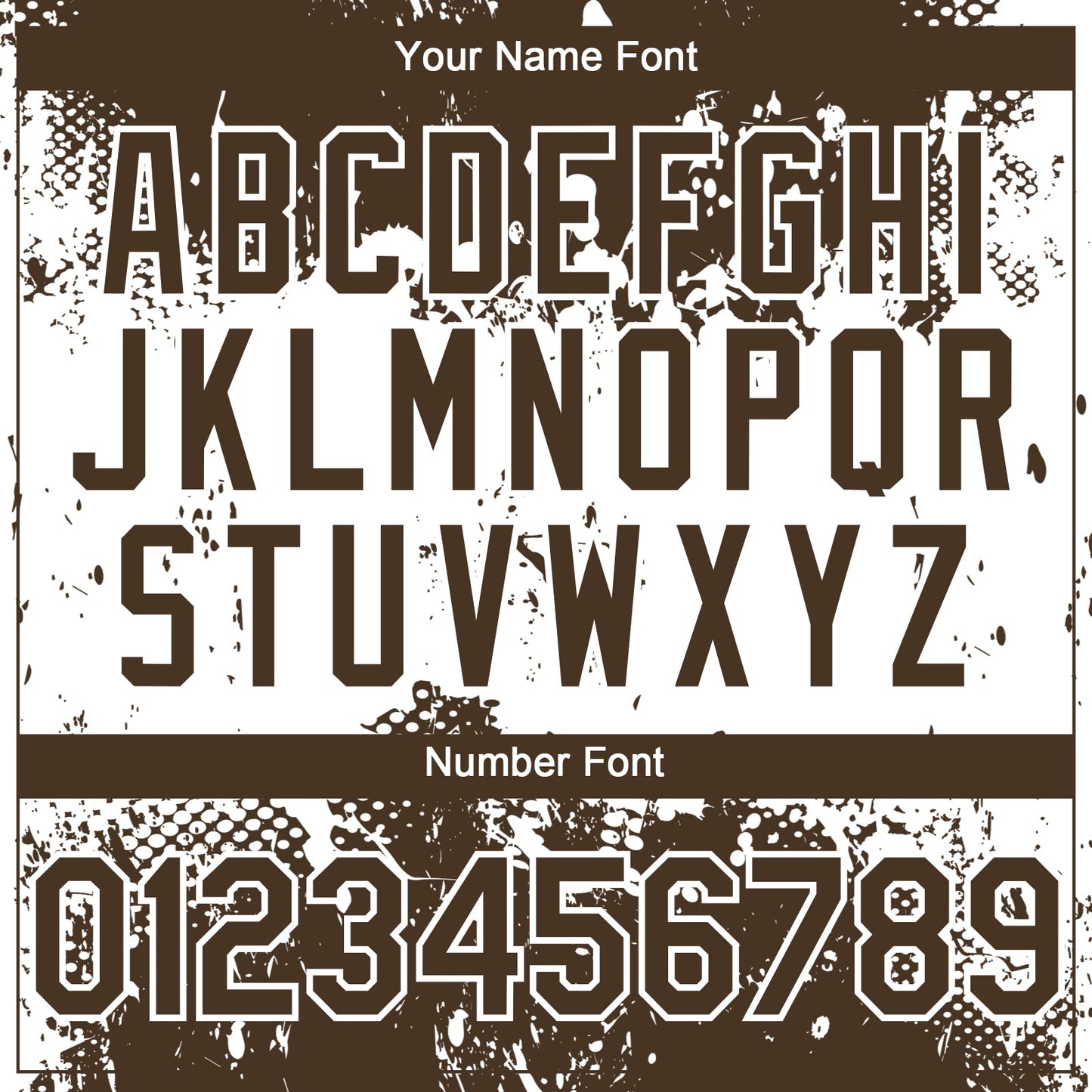 Custom Brown White Abstract Splatter Grunge Paint Authentic Baseball Jersey