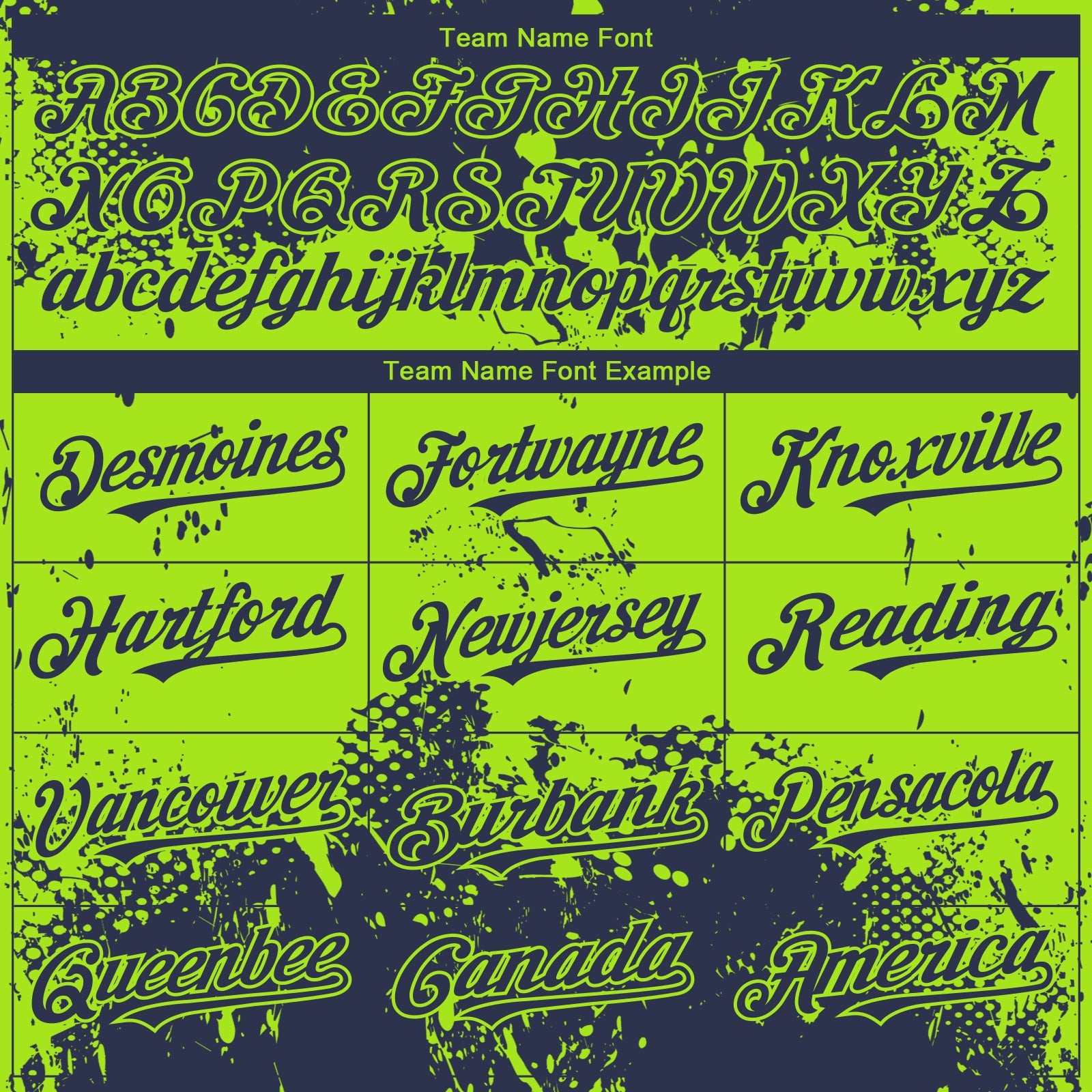 Custom Navy Neon Green Abstract Splatter Grunge Paint Authentic Baseball Jersey