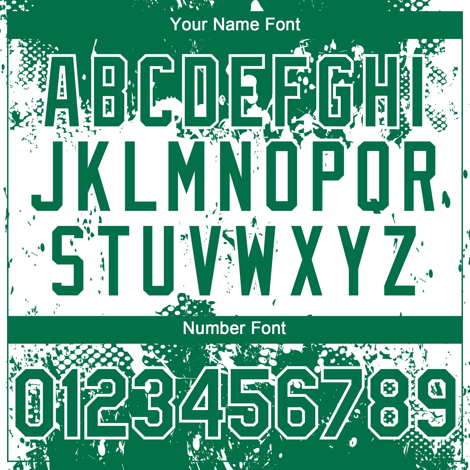 Custom Kelly Green White Abstract Splatter Grunge Paint Authentic Baseball Jersey